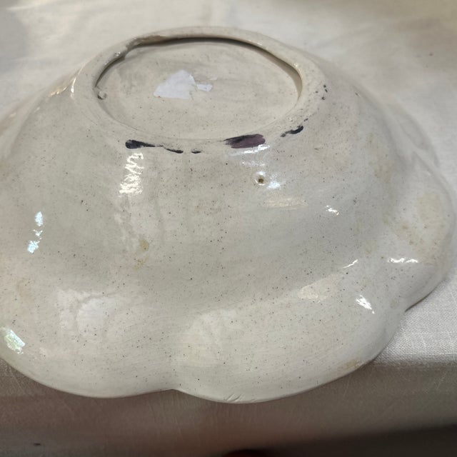 White Large 1970s Ceramic Italian Style Pasta Serving Bowl For Sale - Image 8 of 8