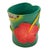 Green Mid 20th Century Hawaiian Hand Carved Napkins Rings W/ Hand Painted Floral, Set of 6 For Sale - Image 8 of 12