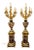 Majestic Pair of Antique Sevres-Style Porcelain & Ormolu Candelabra Lamps on Pedestals 19th Century For Sale