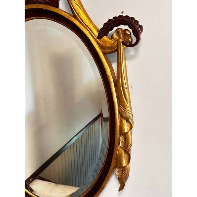 Traditional 1990s Maitland-Smith Gilt Hand-Carved Mahogany Mirror For Sale - Image 3 of 10