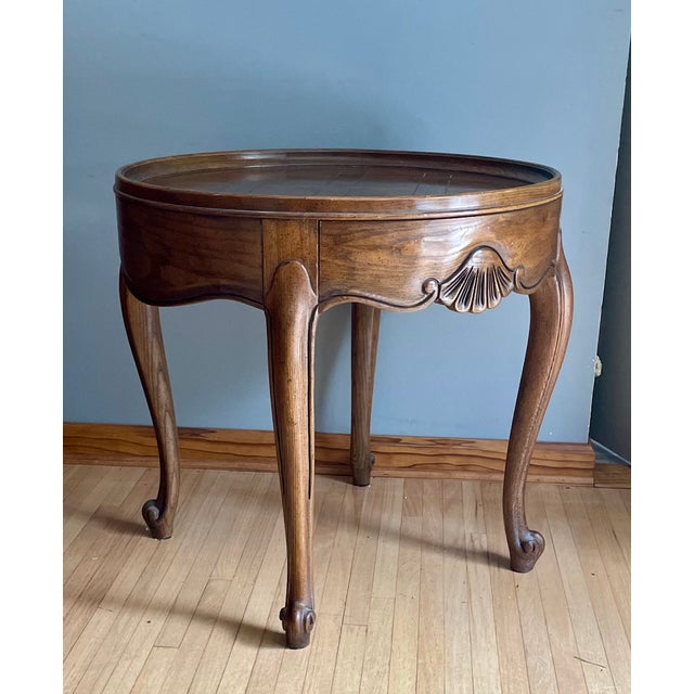 Baker Furniture Company Vintage Country French Oak Round Side Table - Mid 20th Century For Sale In Chicago - Image 6 of 11