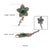 Large Floral Emerald Brooch With Rubies, Sapphires & Diamonds in 925 Silver For Sale - Image 12 of 14