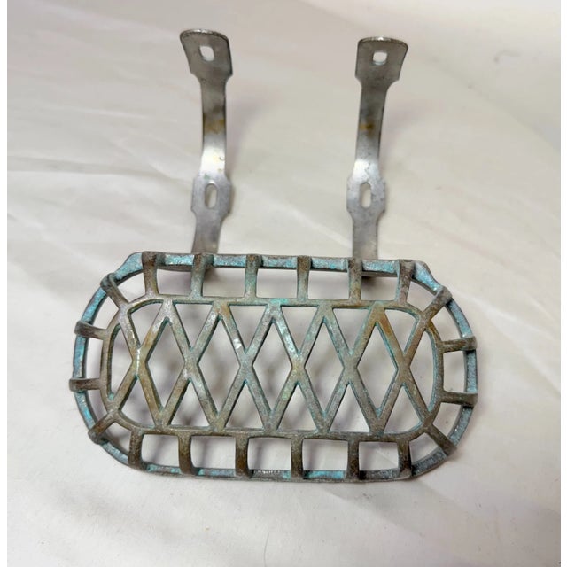 Antique Industrial Nickel Plate Brass Bathroom Bathtub Fixture Soap Dish Holder For Sale In New York - Image 6 of 12
