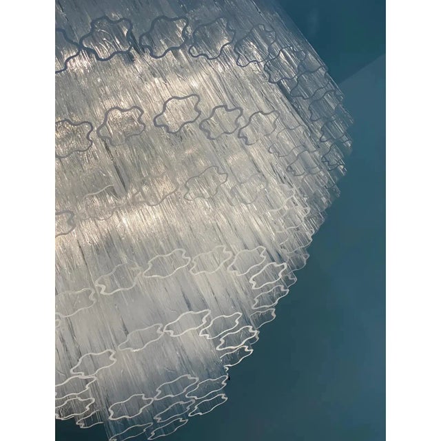 Huge “tronchi” murano glass chandelier huge clear murano glass “tronchi”chandelier. 5levels of transparent glass in venini...