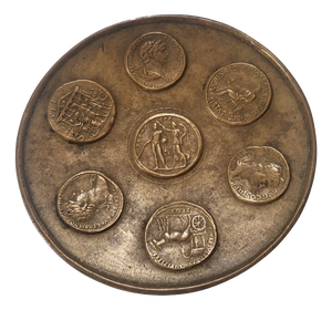 19th Century Italian Grand Tour Cast Brass Coin Tray