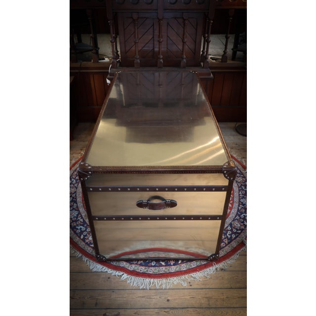 Early 21st Century Stoneyhurst Mayfair Desk in Brushed Steel and Leather from Timothy Oulton, 2010s For Sale - Image 5 of 18