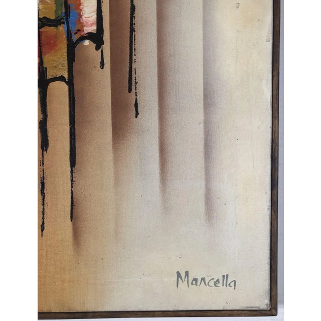 Large Abstract Oil Painting on Canvas by Marcella Doane For Sale - Image 4 of 6