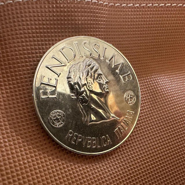 1990s Brown Leather and Fabric Tote Bag by Fendissime For Sale - Image 9 of 12