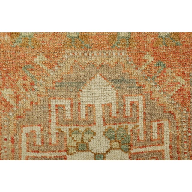 Traditional Vintage Turkish Rug in Pink and Cream With Floral Medallions | Rug & Kilim For Sale - Image 3 of 7