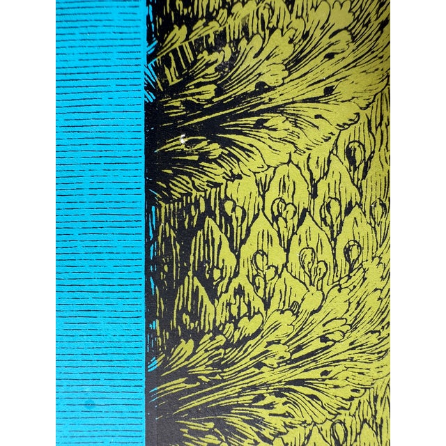 Blue 1970s Pop-Art Greek Wrestlers Silk Screen Print For Sale - Image 8 of 12