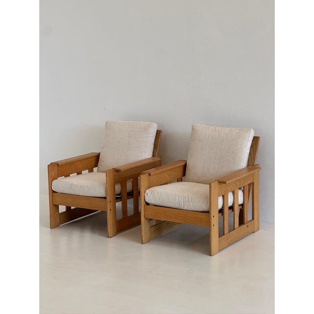 Danish-Style Armchairs in Ash and Cream-Colored Velvet Upholstery, 1970s, Set of 2 For Sale - Image 13 of 18
