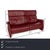The Cumuly sofa set by Himolla, consisting of two identical three-seaters, is covered in dark red leather and stands on...