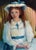 American Portrait of Girl in Blue Dress, Oil on Canvas, Signed, Circa 1970 by Jan Hanson Travis For Sale - Image 3 of 6