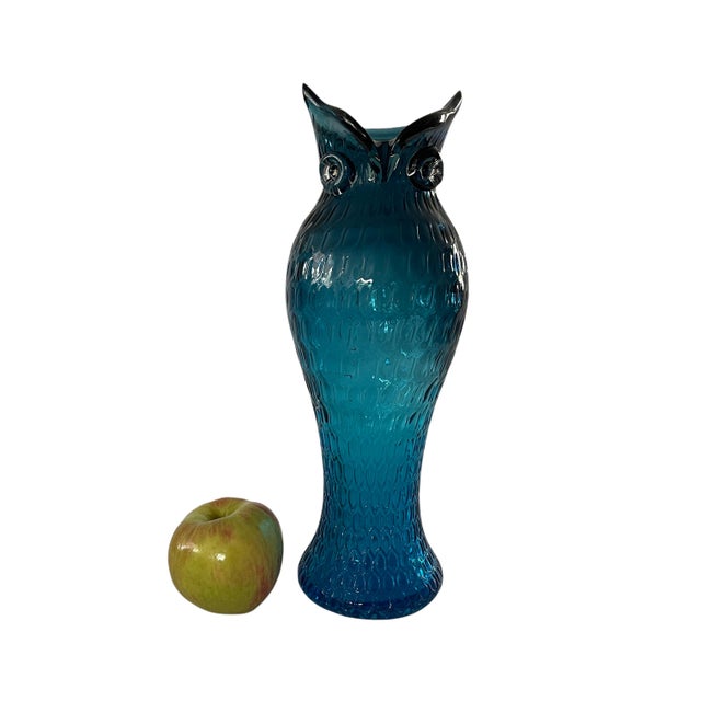 MidCentury Hand Blown Murano Glass Owl Vase Chairish
