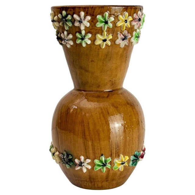 Italian Ceramic Bud Vase in Faux Bois Glaze by Fratelli Fanciullacci, 1960s For Sale - Image 9 of 9
