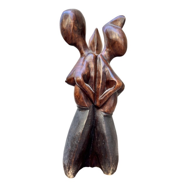 African Wooden Sculpture Union of Women, 1890s For Sale