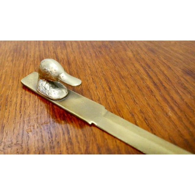 French Brass Ducks Head Letter Opener, 1960s For Sale - Image 4 of 5
