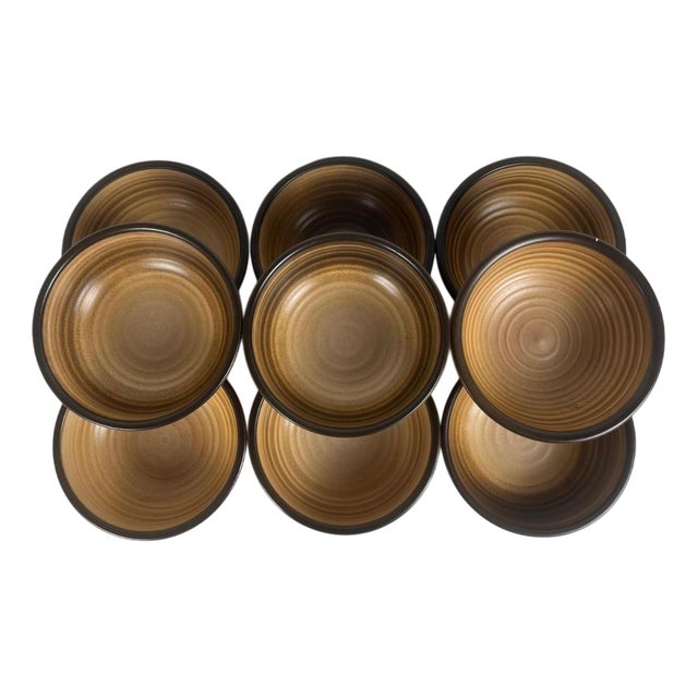 Vintage Salins Bowls in Sandstone, 1960s, Set of 9 For Sale