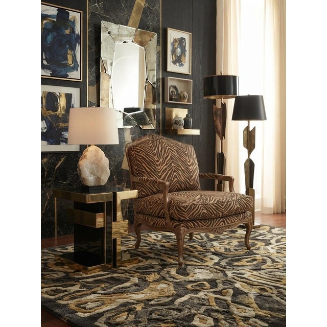 French Large Vintage French Bergere Armchair in Zebra Print – Palm Beach Regency, Ralph Lauren or Grandmillennial Statement Piece! See Pics! For Sale - Image 3 of 12