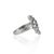 Art Deco Artistic Abstract Vibrant Emerald Bubble Ring in 925 Sterling Silver, Size 6.5 For Sale - Image 3 of 12