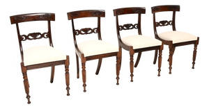 Antique Regency Dining Chairs, 1820s, Set of 4