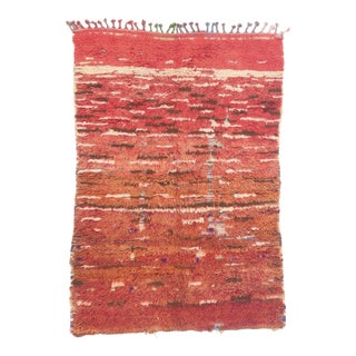 Vintage Azilal Boucherouite Moroccan Rug, 05'02 X 07'04 For Sale