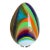 White Egg Table Lamp in Murano-Style Multicolored Glass For Sale