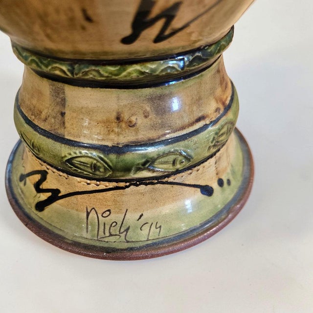Large Ceramic Vase from Niek Hoogland, 1994 For Sale - Image 5 of 8