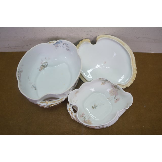 27pc Antique Haviland Limoges Porcelain Chrysanthemums Serving Dinner China For Sale - Image 17 of 17