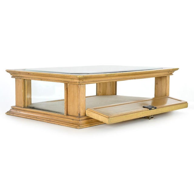 Tan Display Case in Weathered Wood For Sale - Image 8 of 12