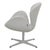 Swan Chair in Grey Divina Melange Fabric by Arne Jacobsen For Sale - Image 4 of 14