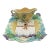 Circa 1900 French Majolica Asparagus Serving Tray With Drainer & Sauce Boat For Sale