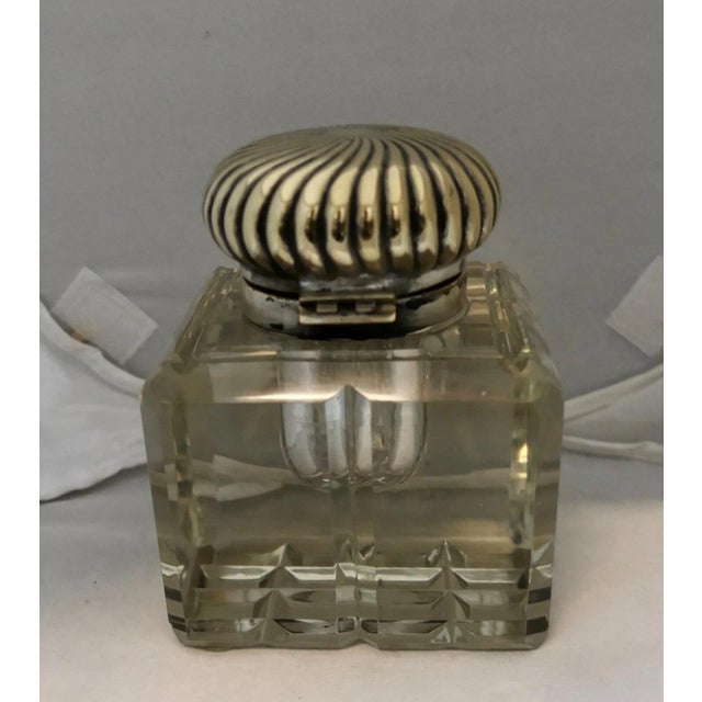 Early 20th Century Large Crystal Inkwell For Sale - Image 4 of 10