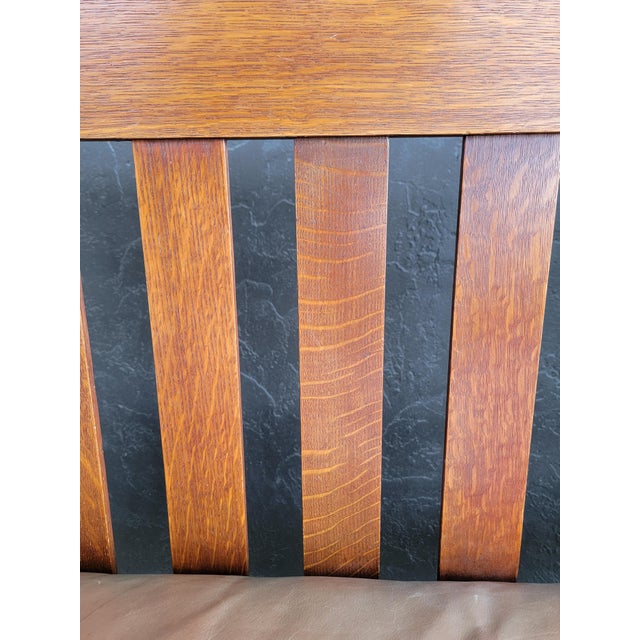 Stickley Mission Oak Settle / Sofa Signed Circa 1910 For Sale - Image 13 of 14