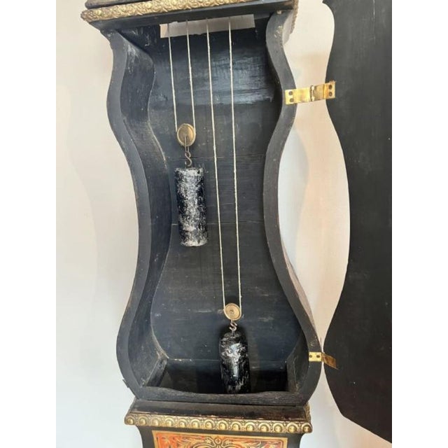 Napoleon III Marquetry Inlaid Eight Day Longcase Clock, 1870s For Sale - Image 11 of 16