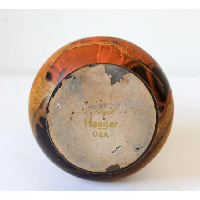 Brown Mid-Century Royal Haeger "Graphic Earth Wrap" Vase For Sale - Image 8 of 9