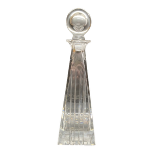 1980s Tiffany & Co. "Frank Lloyd Wright" Crystal Decanter Architectural Glass Design