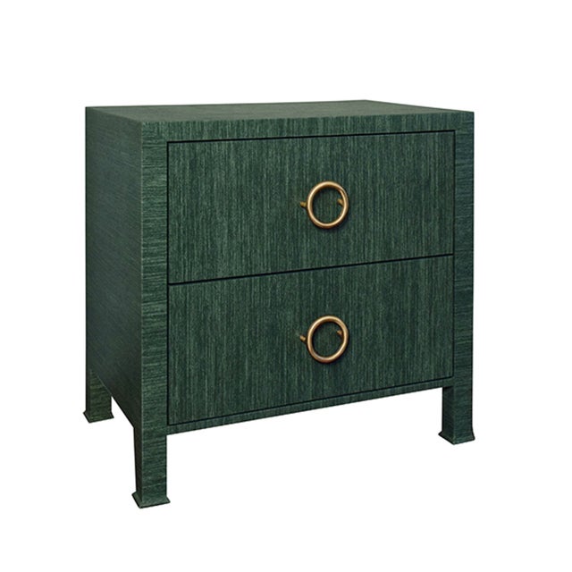 New special order item. Not vintage or pre-owned. The sophisticated Edelman Two Drawer Side table adds a pop of color in...