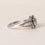 Art Deco Early 20th Century Art Deco Platinum 1.02 Old Mine Cut Cushion Diamond Emerald Halo Ring, Size 7 For Sale - Image 3 of 4