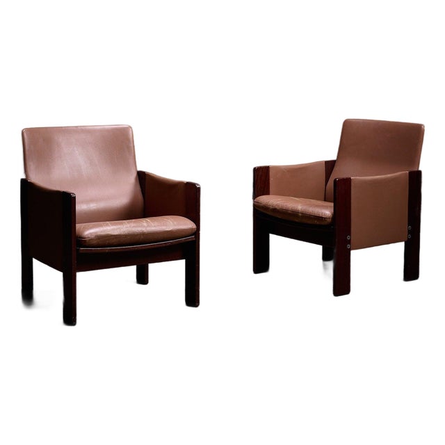 Pair of 917 Lounge Chairs by Afra & Tobia Scarpa, 1970s For Sale