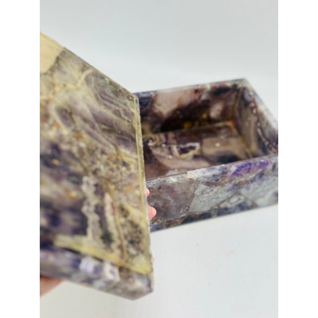 Amethyst Stone Decorative Box For Sale - Image 4 of 8