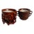 2 Chinese Vintage Decor Hand Carved Wood Candle Holders For Sale