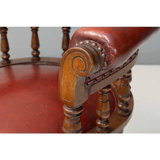Leather Desk Chair, 1880 For Sale - Image 4 of 8