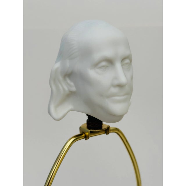 Benjamin Franklin Head Bust Lamp Finial on Bronze Hardware Chairish