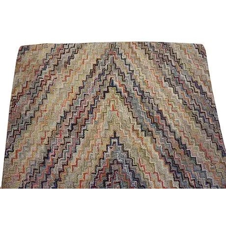 1920s Sublime Brown Color With Great Symmetrical Desing Antique American Hooked Rug For Sale - Image 5 of 11