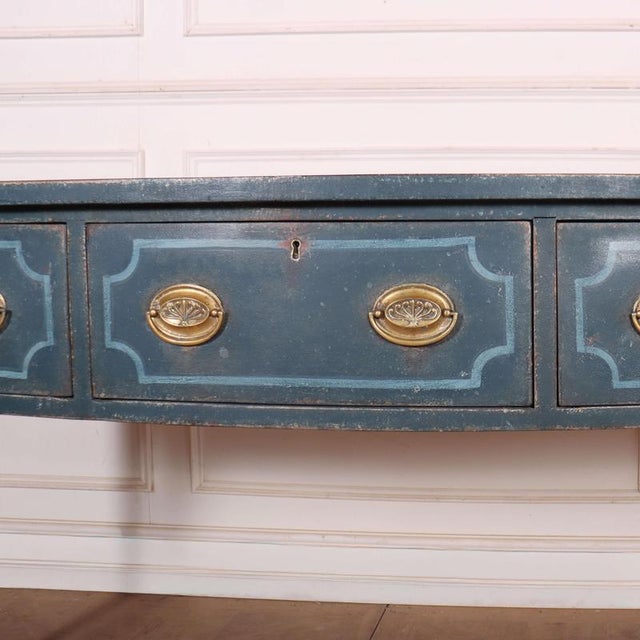19th Century English Bowfront Console Table For Sale - Image 3 of 10