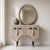A one-of-a-kind sculptural console handcrafted as a functional work of art. Defined by its organic architectural...