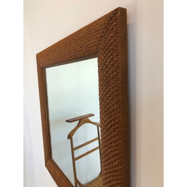 Vintage Textured Wood Mirror For Sale In Miami - Image 6 of 9