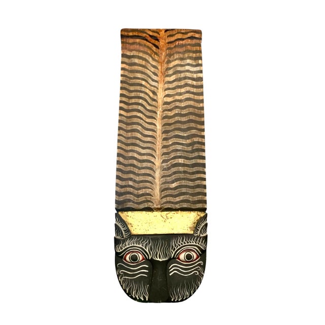 Late 20th Century Tibetan Tiger Console Table, Hand-Carved & Painted Wood, Safari, 59"w For Sale In Tulsa - Image 6 of 10