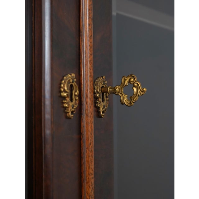 Brown Vintage Italian Dutch Marquetry Secretary Desk For Sale - Image 8 of 18